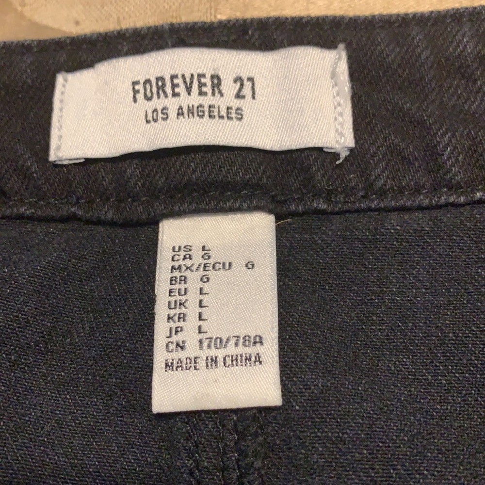 Forever 21 Denim Mini-Skirt, Size L - Picture 5 of 7